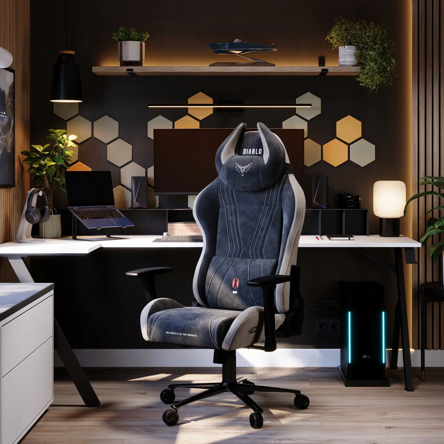 Žaidimų kėdė Diablo Chairs X-Horn 2.0 Normal Size, Camel Black