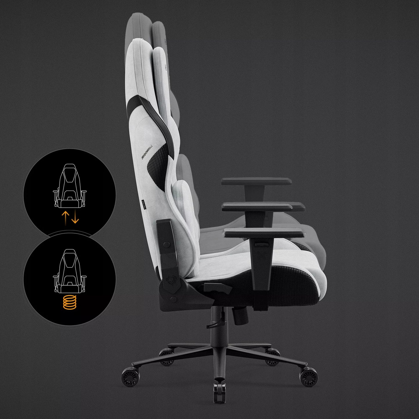 Žaidimų kėdė Diablo Chairs X.One Prime, pilkas audinys