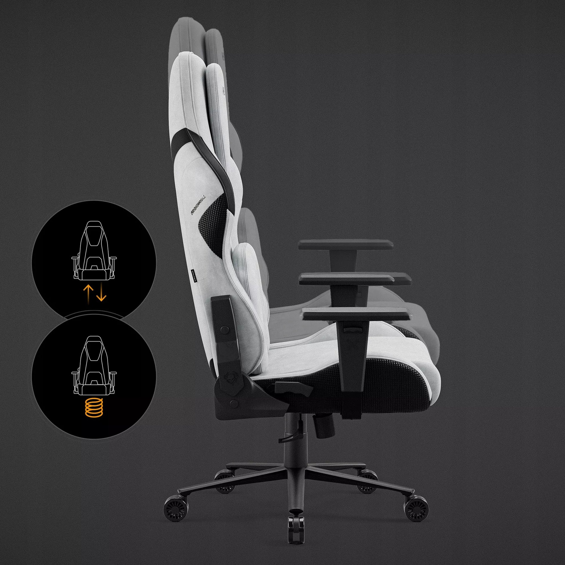Žaidimų kėdė Diablo Chairs X.One Prime, pilkas audinys