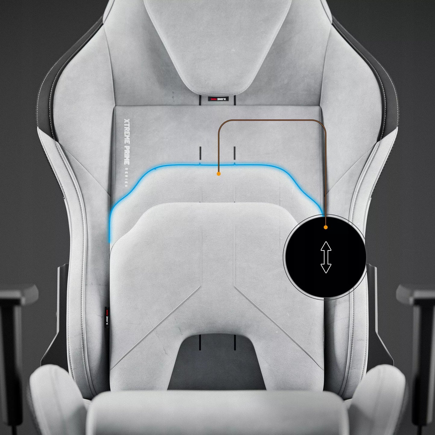 Žaidimų kėdė Diablo Chairs X.One Prime, pilkas audinys