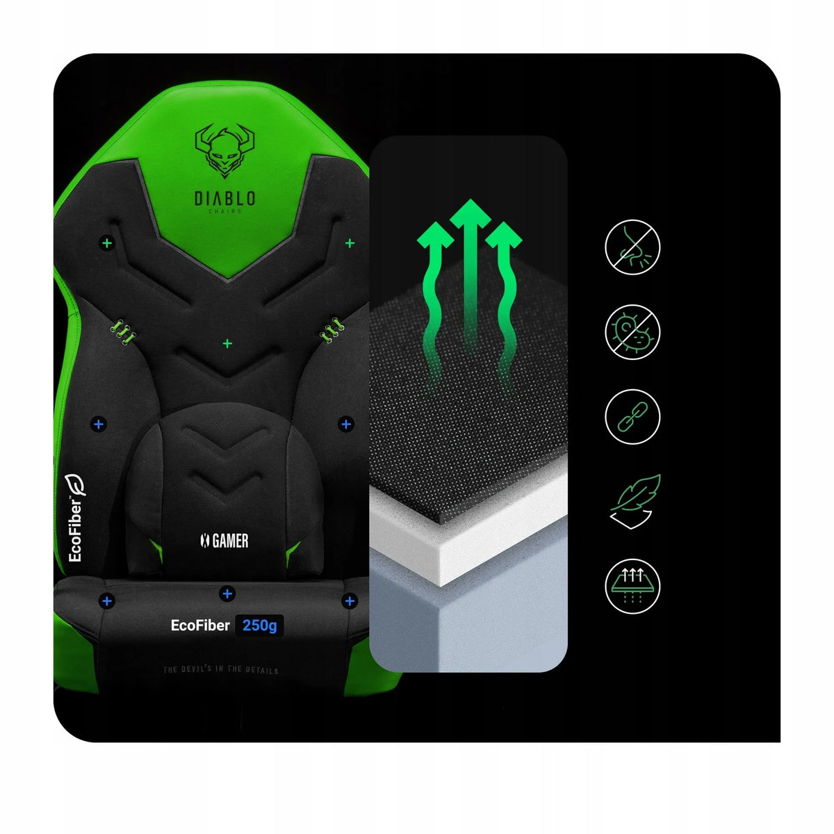 Žaidimų kėdė Diablo X-Gamer 2.0 Normal Size Black