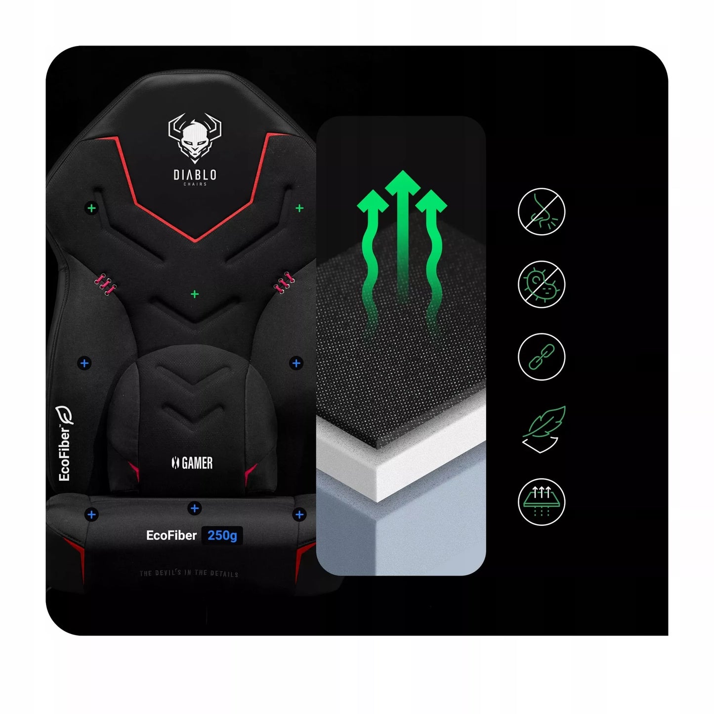 Žaidimų kėdė Diablo X-Gamer 2.0 Normal Size, juoda