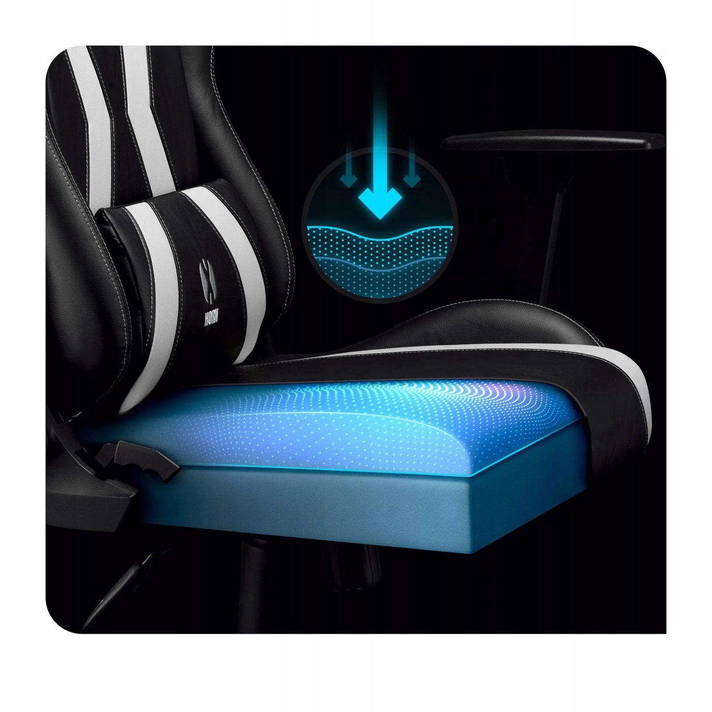 Žaidimų kėdė Diablo X-Horn 2.0 Normal Size, juoda ir balta
