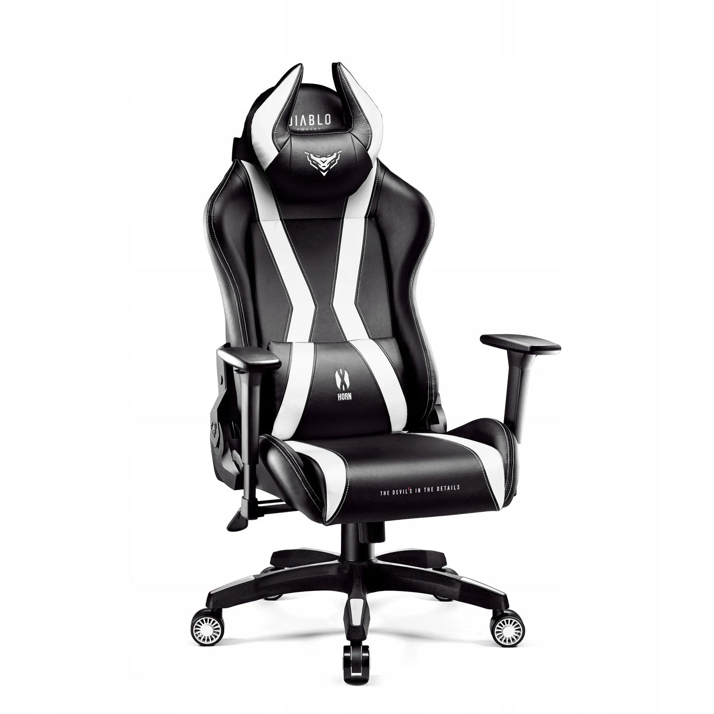 Žaidimų kėdė Diablo X-Horn 2.0 Normal Size, juoda ir balta