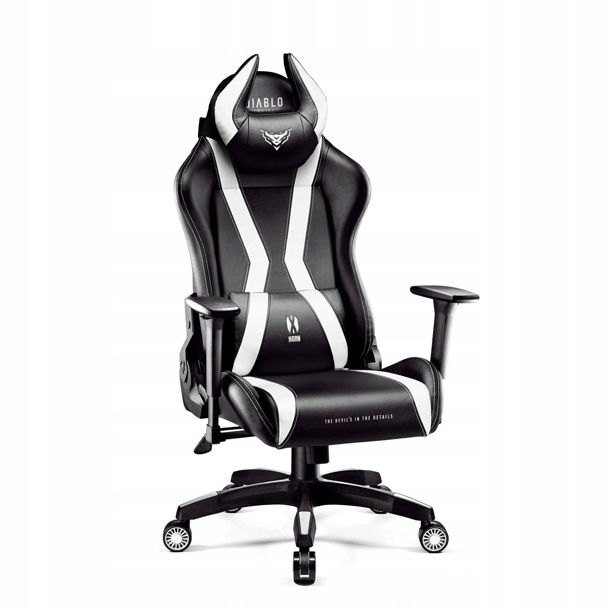 Žaidimų kėdė Diablo X-Horn 2.0 Normal Size, juoda ir balta