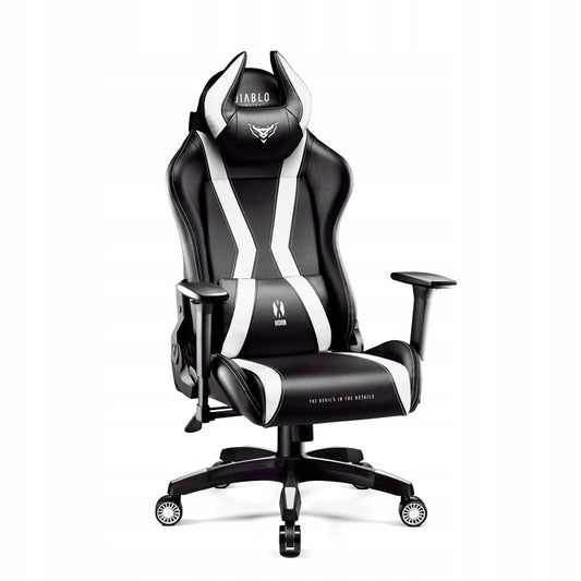 Žaidimų kėdė Diablo X-Horn 2.0 Normal Size, juoda ir balta