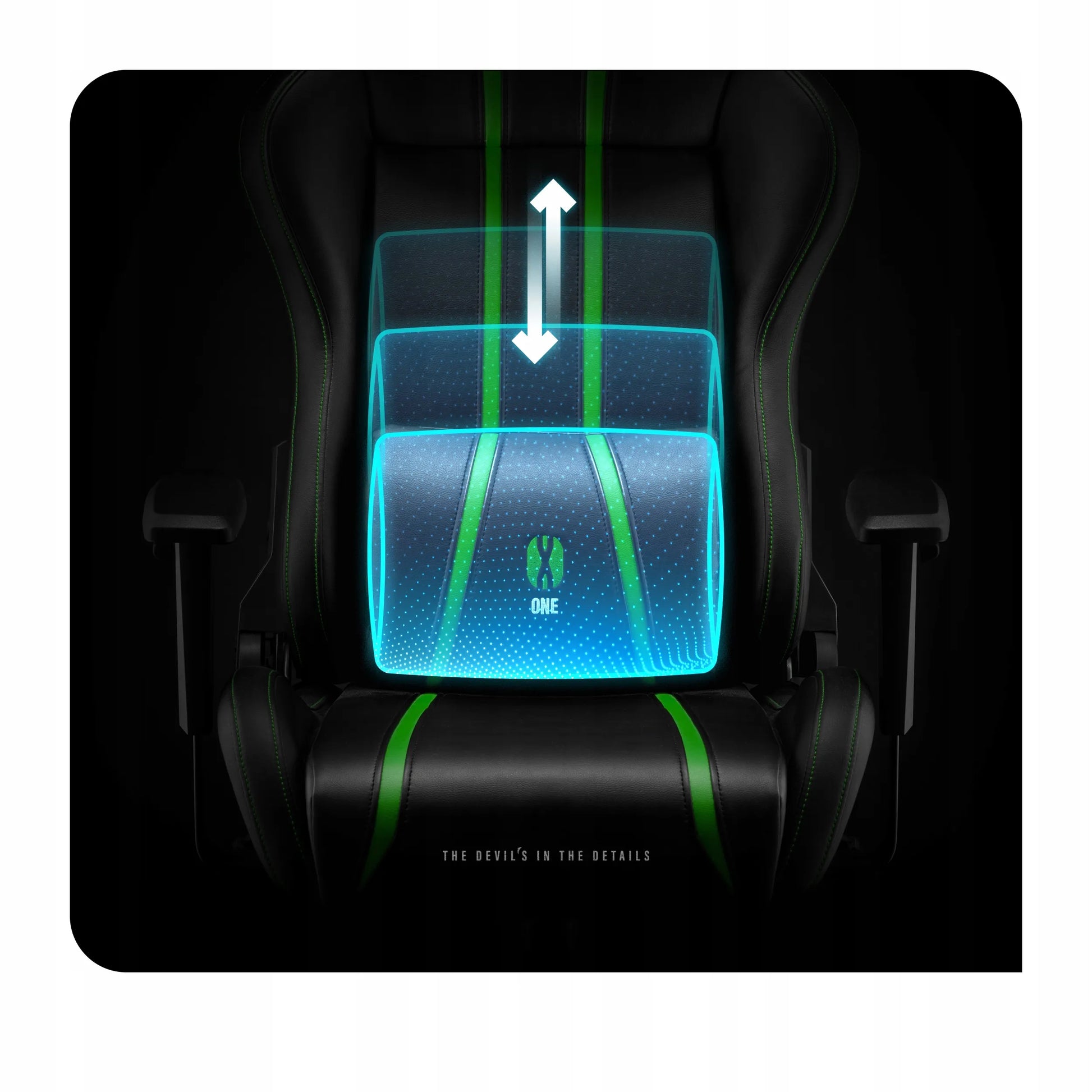 Žaidimų kėdė Diablo X-One 2.0 Normal Size, Juoda-žalia