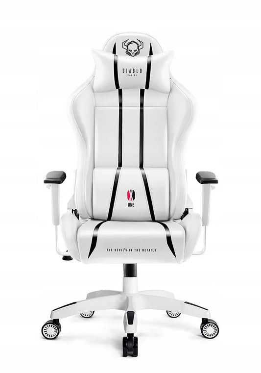 Žaidimų kėdė iš dirbtinės odos DIABLO X-One 2.0 Normal Size: balta ir juoda