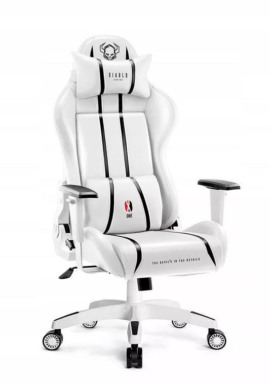 Žaidimų kėdė iš dirbtinės odos DIABLO X-One 2.0 Normal Size: balta ir juoda