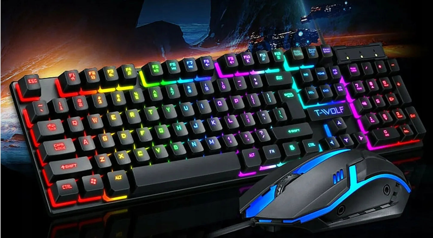 Žaidimų klaviatūra ir RGB pelė FOTOROB