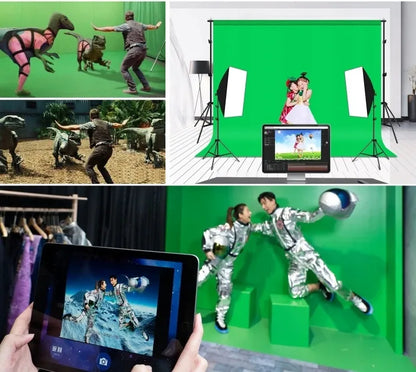 Žalias fotostudijos fonas 3x2m green screen
