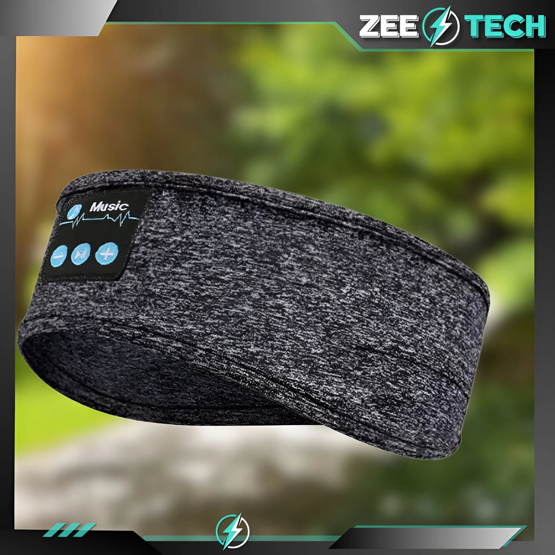ZeeTech „Bluetooth“ sportinė galvos juosta bėgiojimui, miegui ir akims su mikrofonu