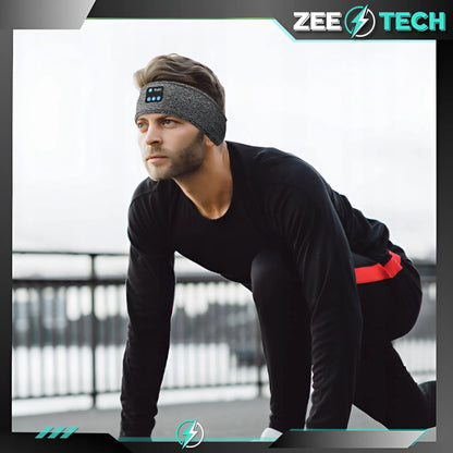 ZeeTech „Bluetooth“ sportinė galvos juosta bėgiojimui, miegui ir akims su mikrofonu