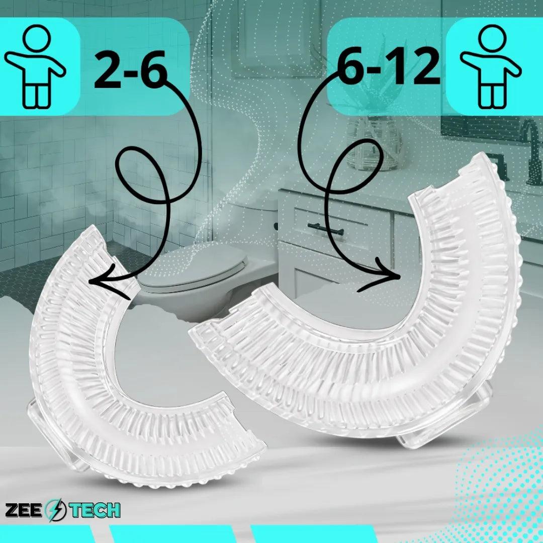 „ZeeTech“ elektrinis 360° dantų šepetėlis vaikams, 2–12 metų, 45 sek.