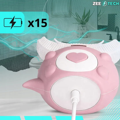 „ZeeTech“ elektrinis 360° dantų šepetėlis vaikams, 2–12 metų, 45 sek.
