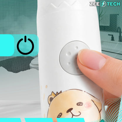 „ZeeTech“ soninė elektrinė dantų šepetėlė vaikams, 4 režimai, 8 galvutės