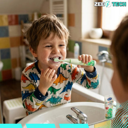 „ZeeTech“ soninė elektrinė dantų šepetėlė vaikams, 4 režimai, 8 galvutės