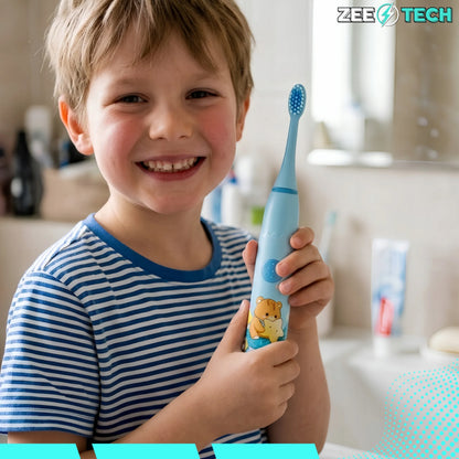 „ZeeTech“ soninė elektrinė dantų šepetėlė vaikams, 4 režimai, 8 galvutės