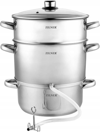„Zilner“ garinis sulčiaspaudis, 8 l, nerūdijantysis plienas, indukcinei ir dujinei viryklei