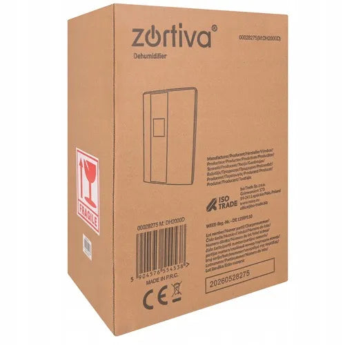 Zortiva oro sausintuvas, 90 W, 2 l talpa, higrostatas, nuotolinio valdymo pultas, laikmatis