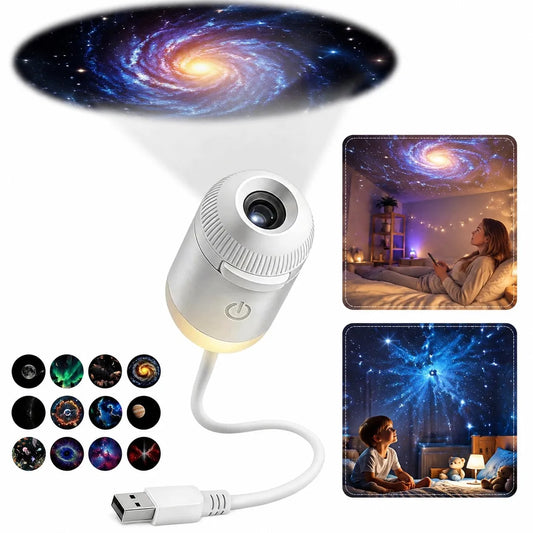 Žvaigždėto dangaus projektorius Galaxy 12 viename – naktinė lempa